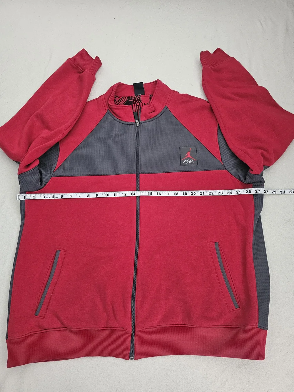 100% AUTHENTIC RARE Jordan Retro IV Fight Track Jacket Sweatshirt Red/Grey Sz2XL